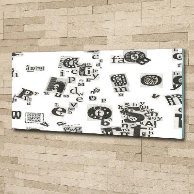 Quadro su vetro Lettere da un giornale