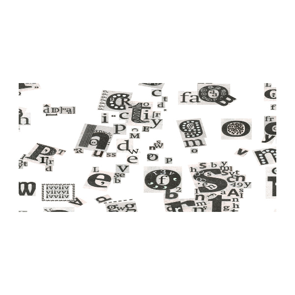 Quadro su vetro Lettere da un giornale