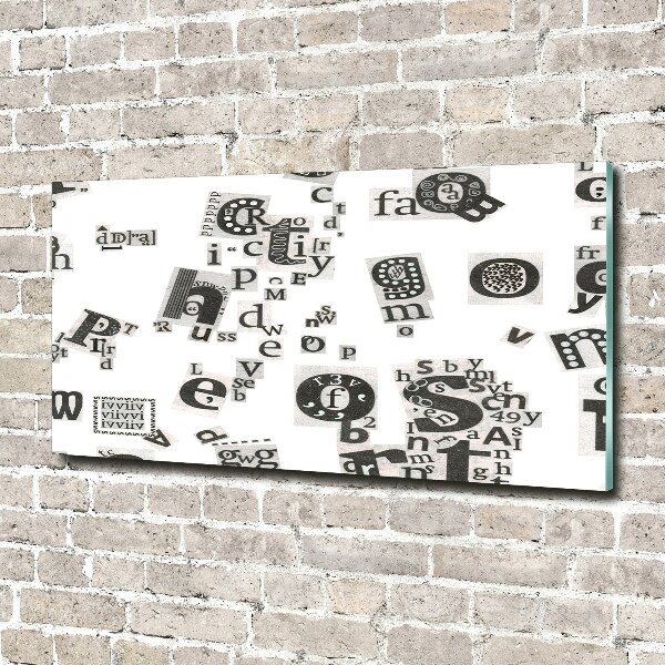 Quadro su vetro Lettere da un giornale