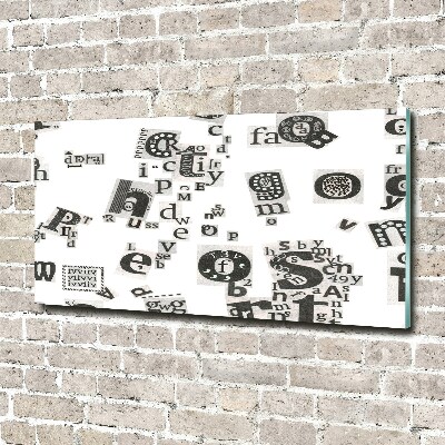 Quadro su vetro Lettere da un giornale