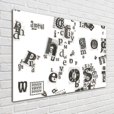 Quadro su vetro Lettere da un giornale