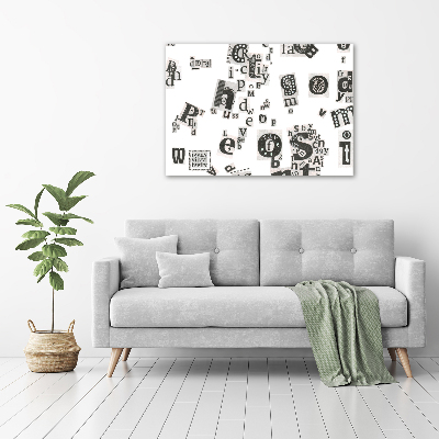 Quadro su vetro Lettere da un giornale