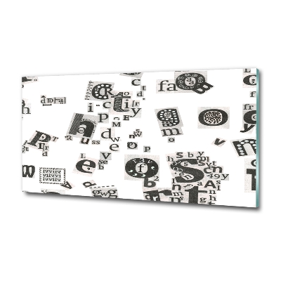 Quadro su vetro Lettere da un giornale