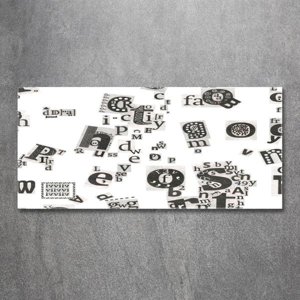 Quadro su vetro Lettere da un giornale