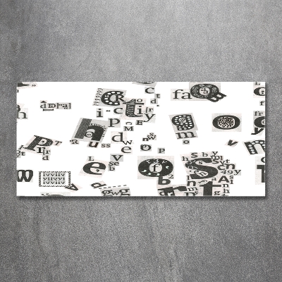 Quadro su vetro Lettere da un giornale