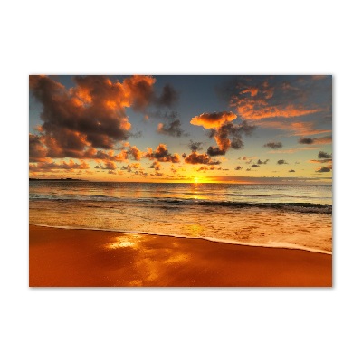 Quadro in verde Spiaggia al tramonto