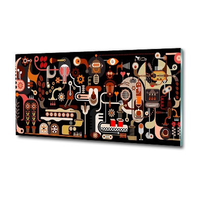 Quadro vetro Produzione del caffè