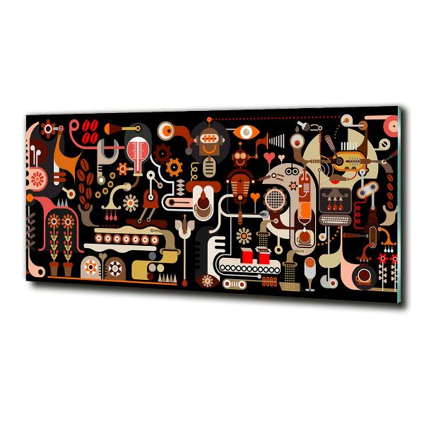 Quadro vetro Produzione del caffè