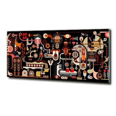 Quadro vetro Produzione del caffè