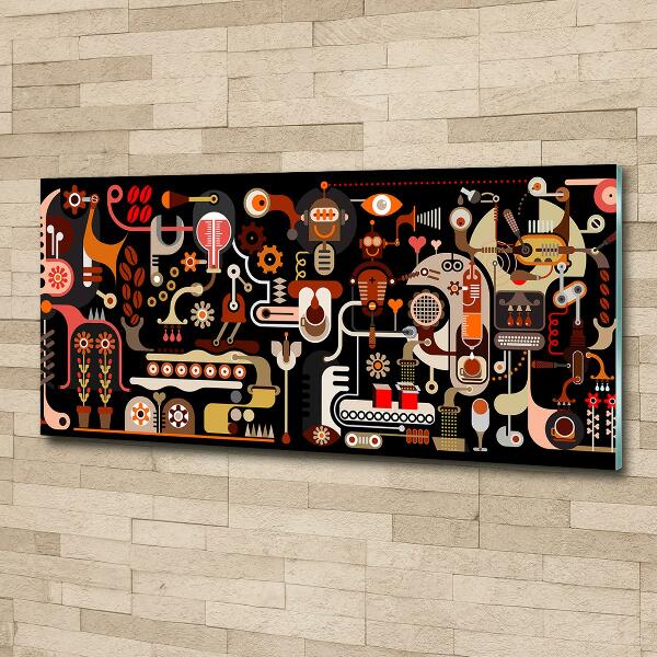 Quadro vetro Produzione del caffè