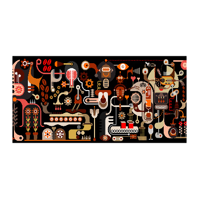 Quadro vetro Produzione del caffè