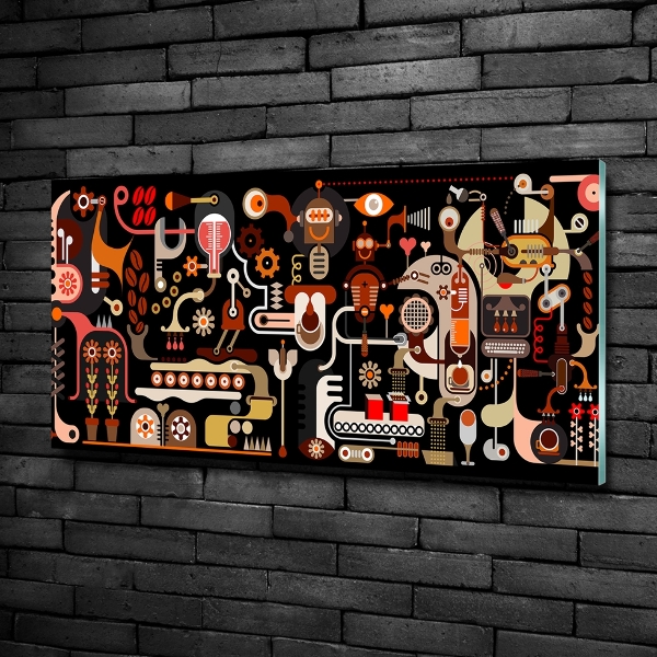 Quadro vetro Produzione del caffè