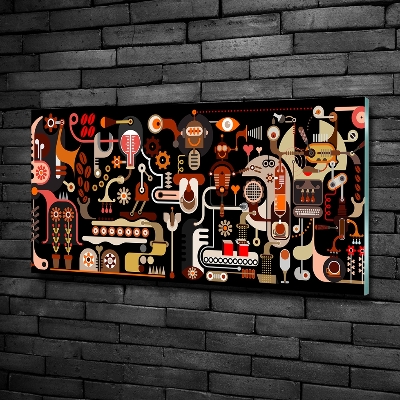 Quadro vetro Produzione del caffè