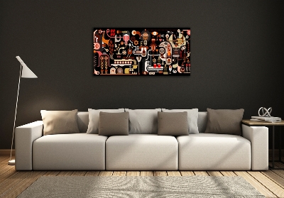 Quadro vetro Produzione del caffè