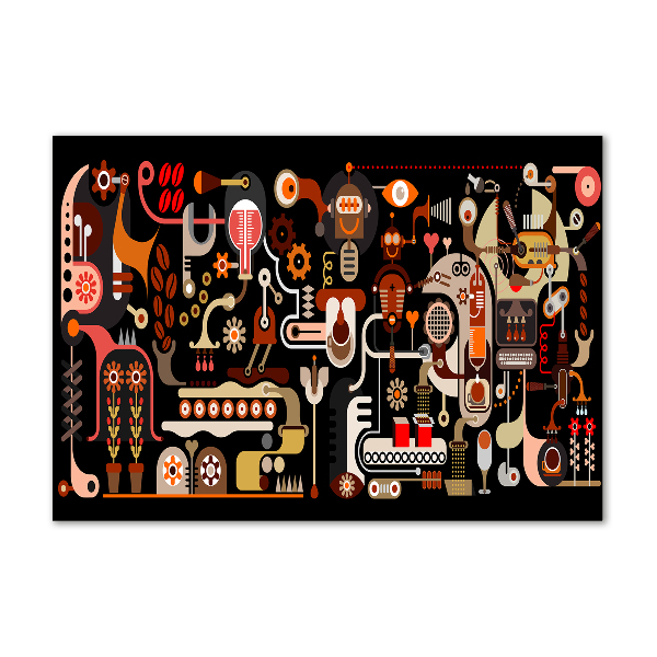 Quadro vetro Produzione del caffè