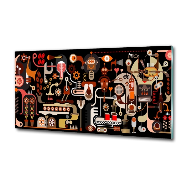 Quadro vetro Produzione del caffè