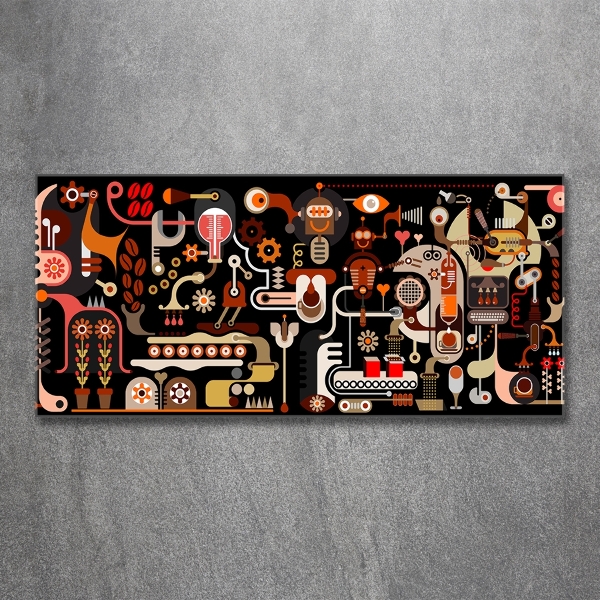 Quadro vetro Produzione del caffè