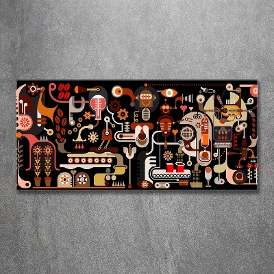 Quadro vetro Produzione del caffè