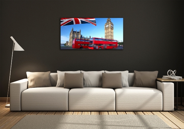Quadro vetro Autobus di Londra