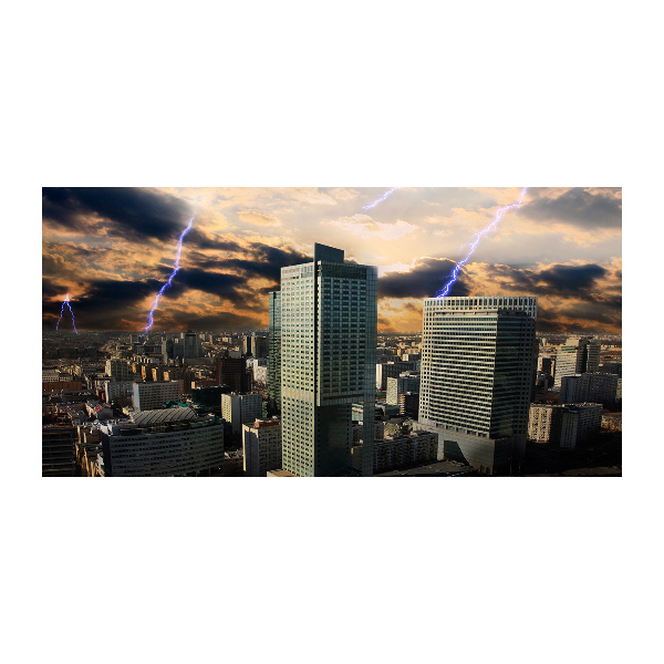 Quadro in verde Tempesta su Varsavia