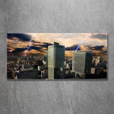 Quadro in verde Tempesta su Varsavia