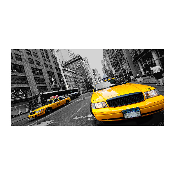 Quadro in verde Taxi di New York