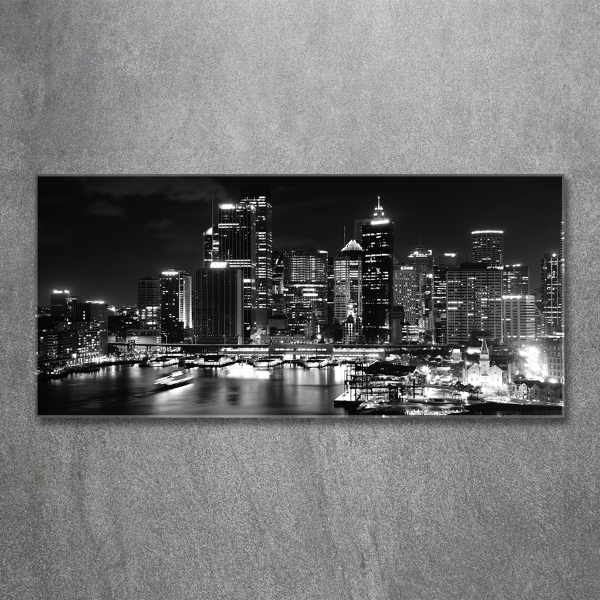 Quadro vetro Sydney di notte