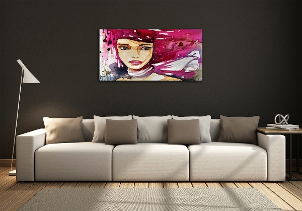 Quadro in verde Donna astratta