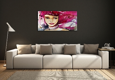 Quadro in verde Donna astratta