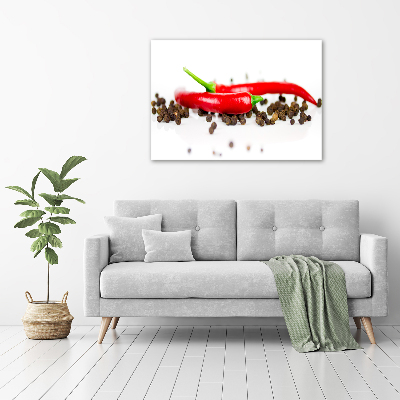 Quadro in verde Peperoncino e pepe