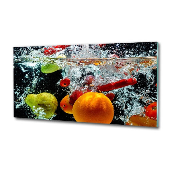 Quadro vetro Frutti sott'acqua