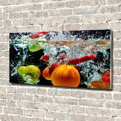 Quadro vetro Frutti sott'acqua