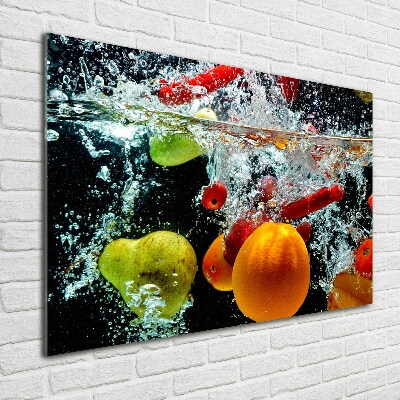 Quadro vetro Frutti sott'acqua