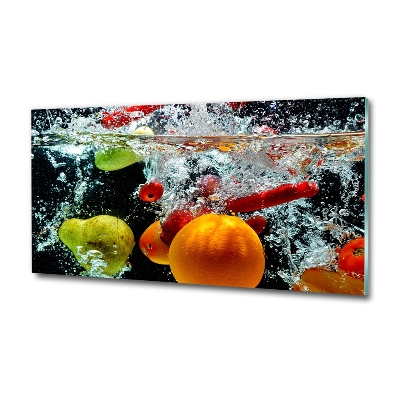 Quadro vetro Frutti sott'acqua