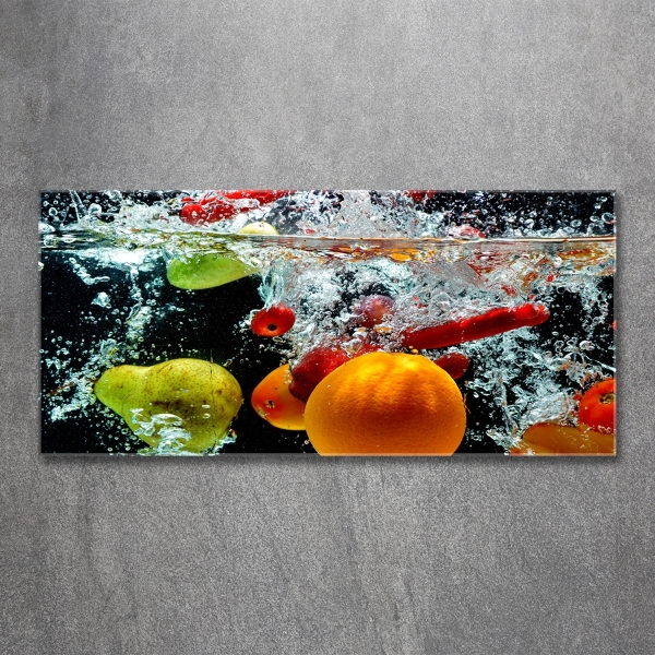 Quadro vetro Frutti sott'acqua