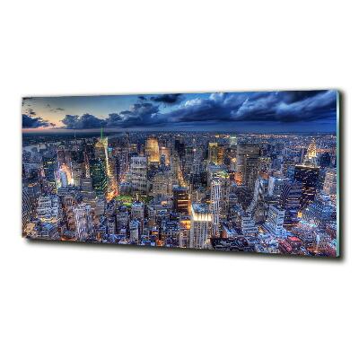 Quadro su vetro Vista a volo d'uccello di New York