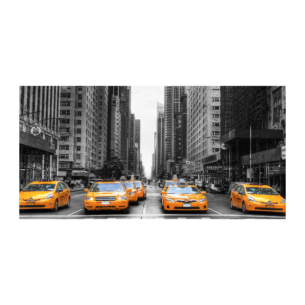 Quadro su vetro Taxi di New York