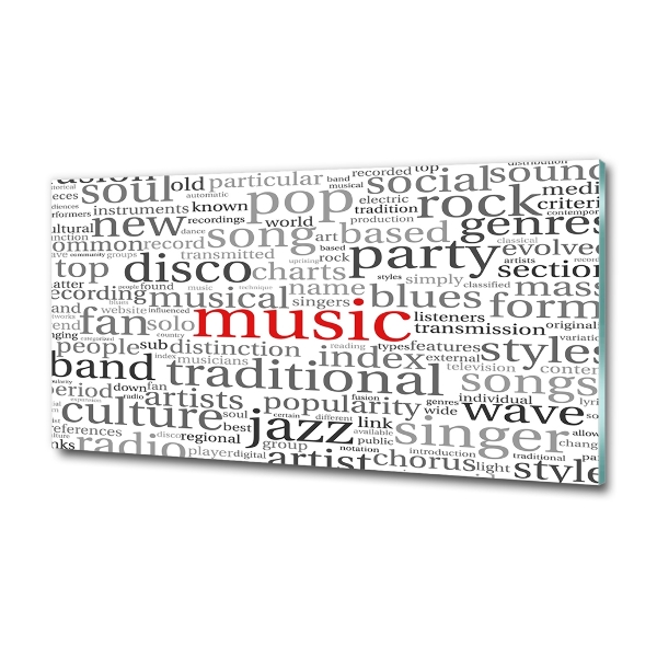 Quadro su vetro Generi musicali