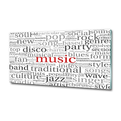 Quadro su vetro Generi musicali
