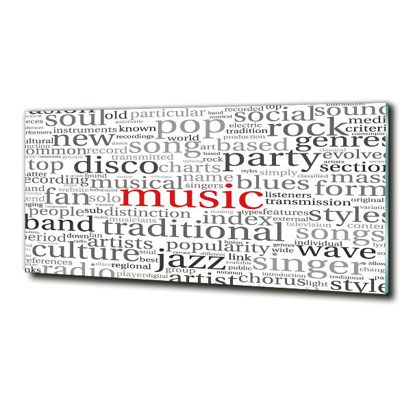 Quadro su vetro Generi musicali