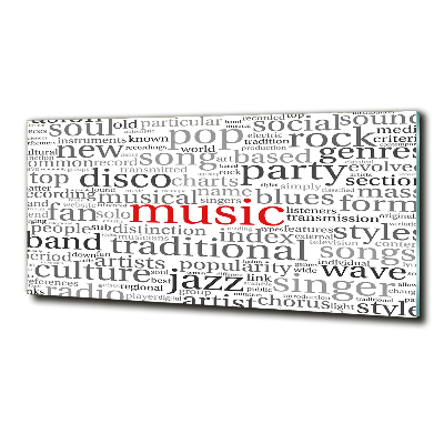 Quadro su vetro Generi musicali