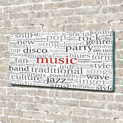 Quadro su vetro Generi musicali