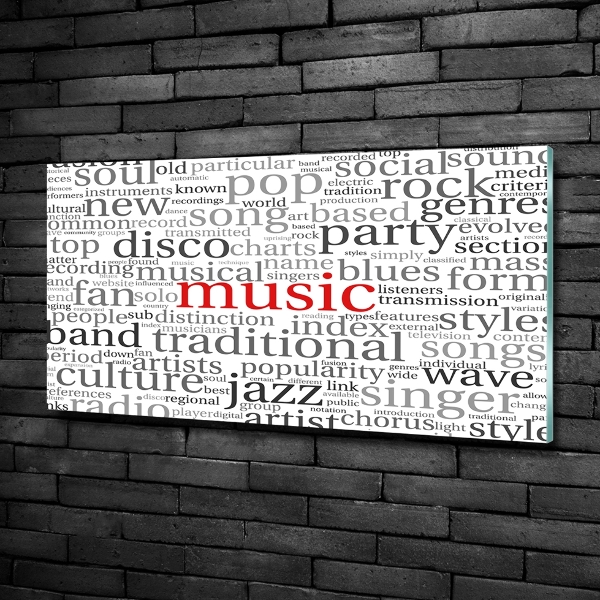 Quadro su vetro Generi musicali