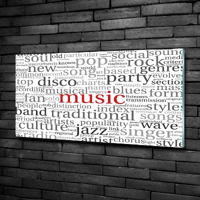 Quadro su vetro Generi musicali