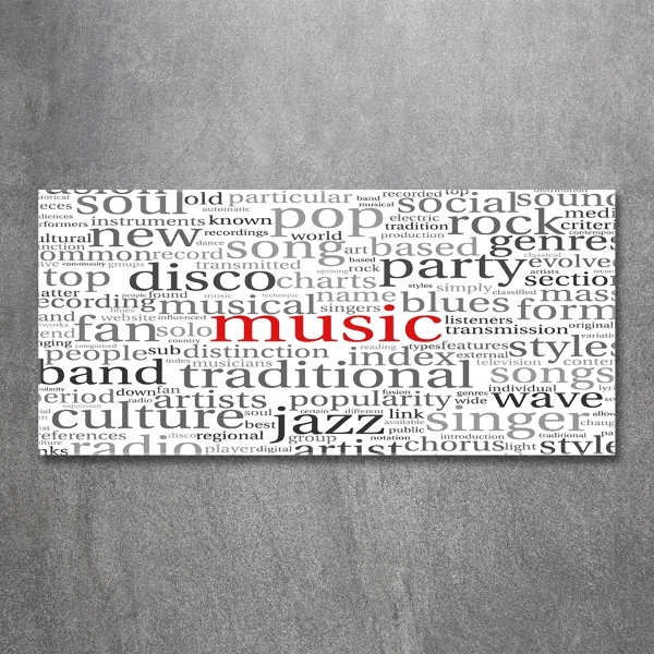 Quadro su vetro Generi musicali