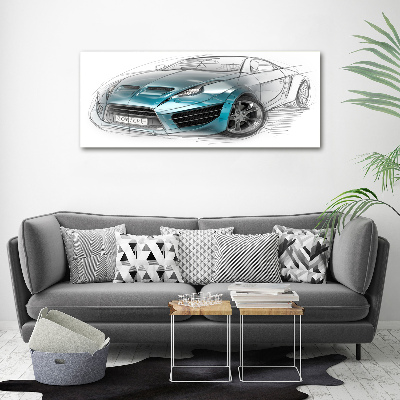 Quadro su vetro Schizzo di un'auto