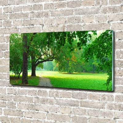 Quadro vetro Parco in autunno