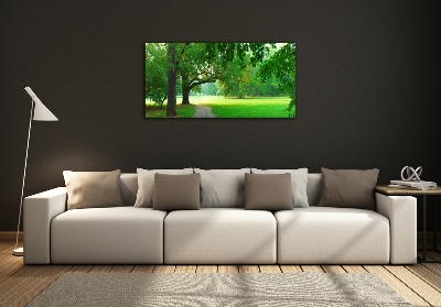 Quadro vetro Parco in autunno