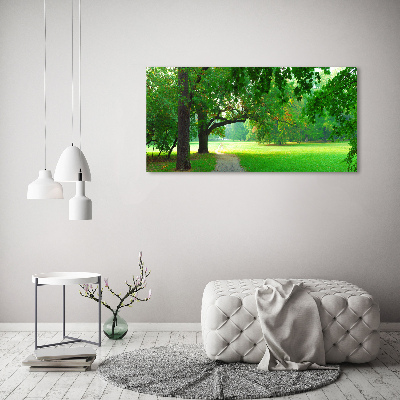 Quadro vetro Parco in autunno