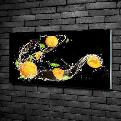 Quadro su vetro Albicocche e acqua